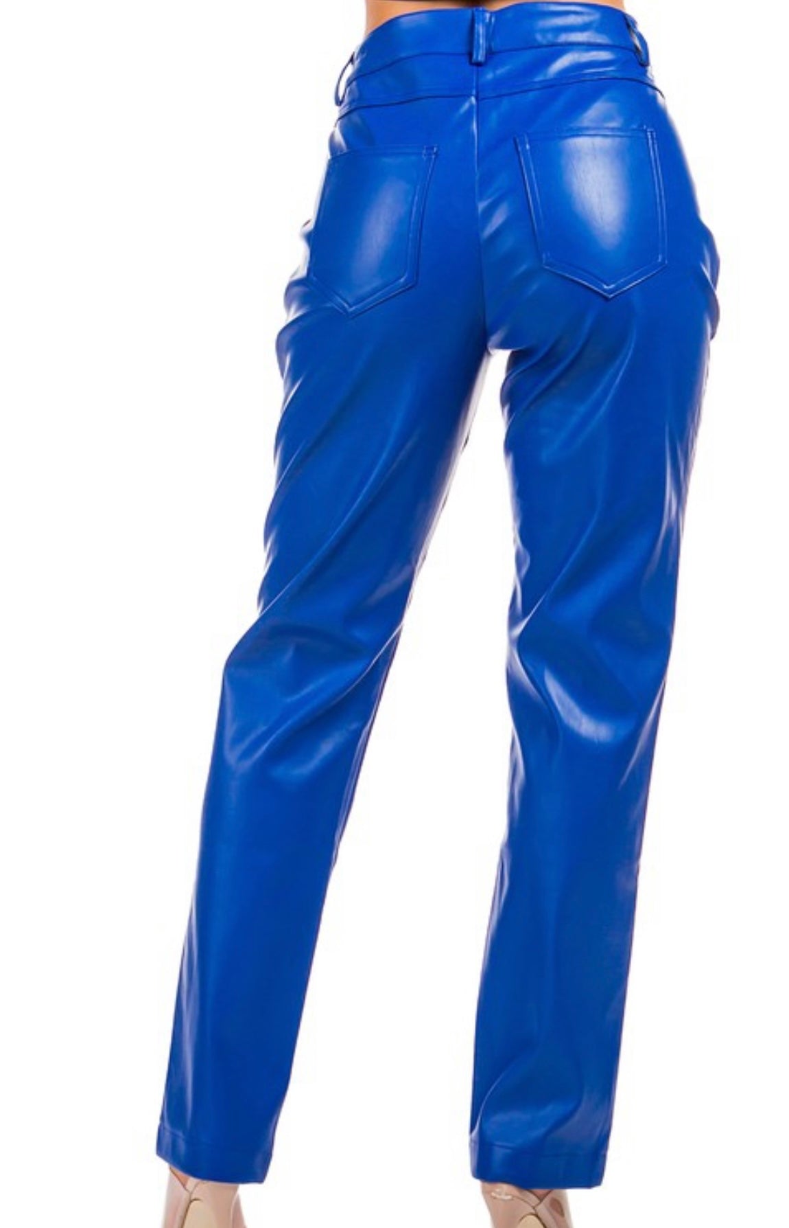 Blue Leather Pants