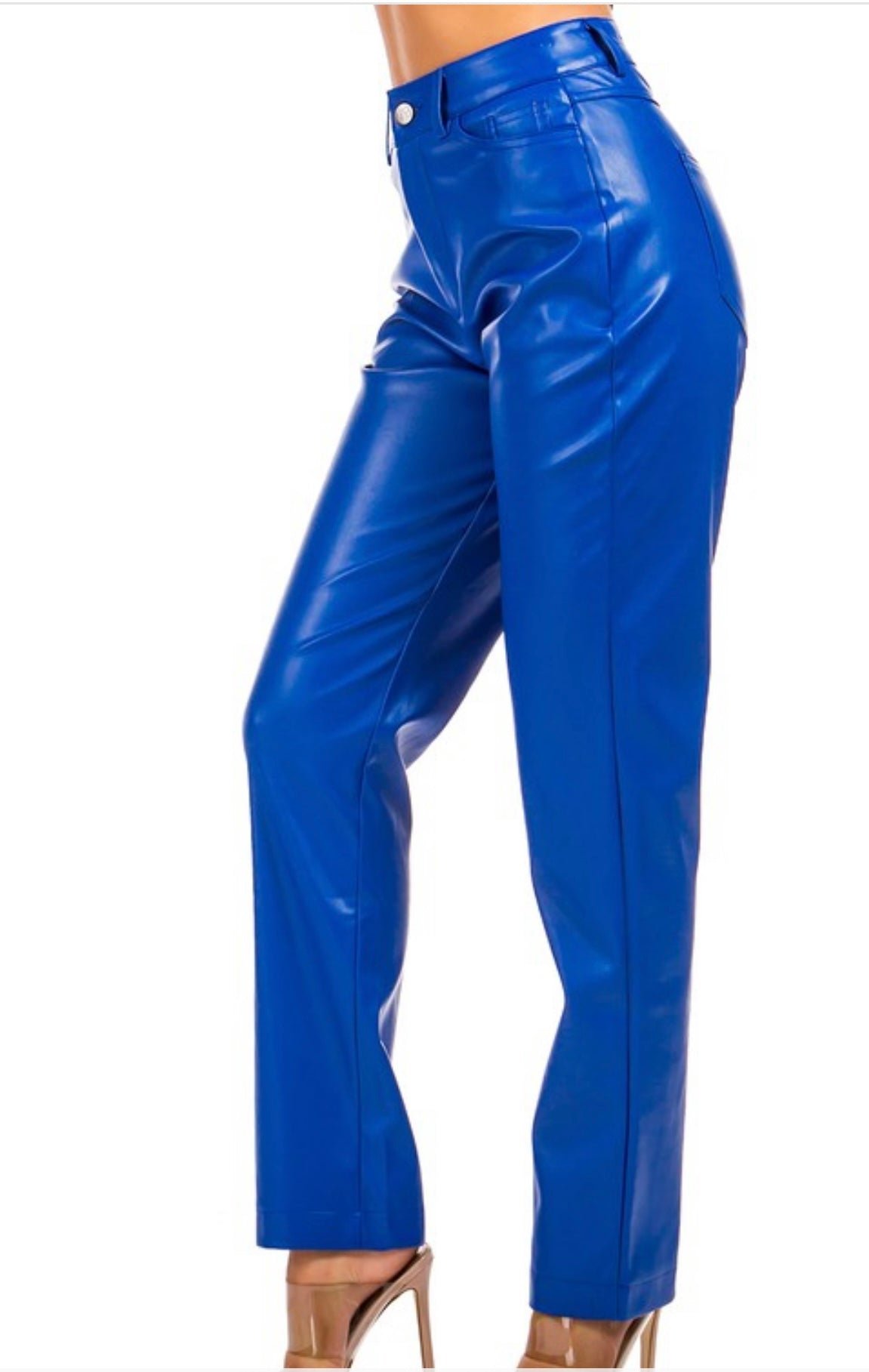 Blue Leather Pants
